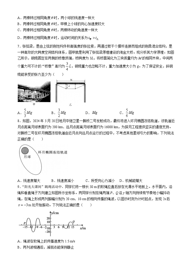 江西省多校联考2024届高三下学期5月模拟预测物理试题(Word版附答案)03
