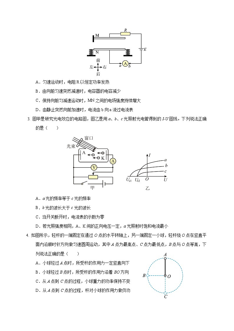 2024年高考第三次模拟考试题:物理(重庆卷)( 考试版)02