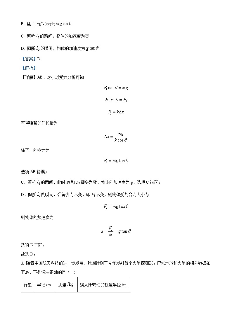 安徽省庐巢联盟2023-2024学年高一下学期第二次月考物理试题(解析版)第2页