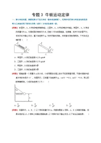 2024年高考物理二轮专题复习-专题3 牛顿运动定律（原卷版+解析版）