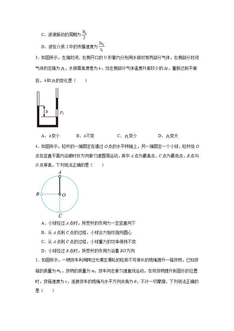 湖北省荆门市2023-2024学年高三下学期5月三模物理试题(Word版附答案)第2页