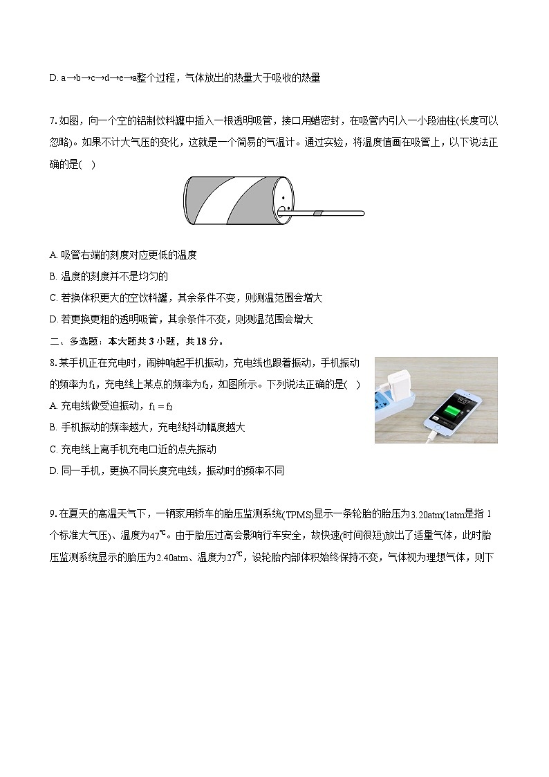 辽宁省大连市滨城区2023-2024学年高二下学期期中物理试卷第3页
