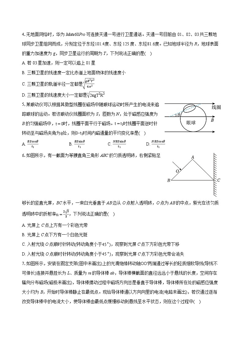 2024届广东省广州市第六中学高三下学期冲刺练习(一)物理试卷第2页