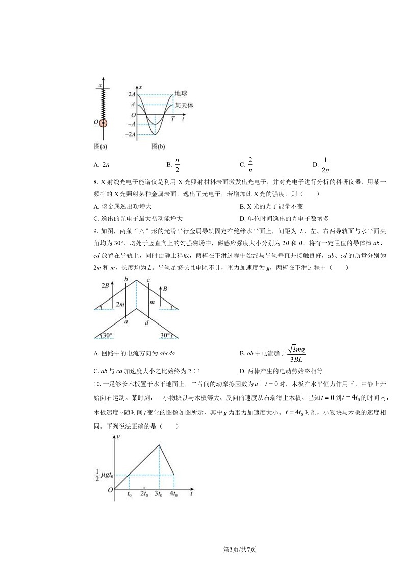 2024辽宁高考真题物理试卷及答案03