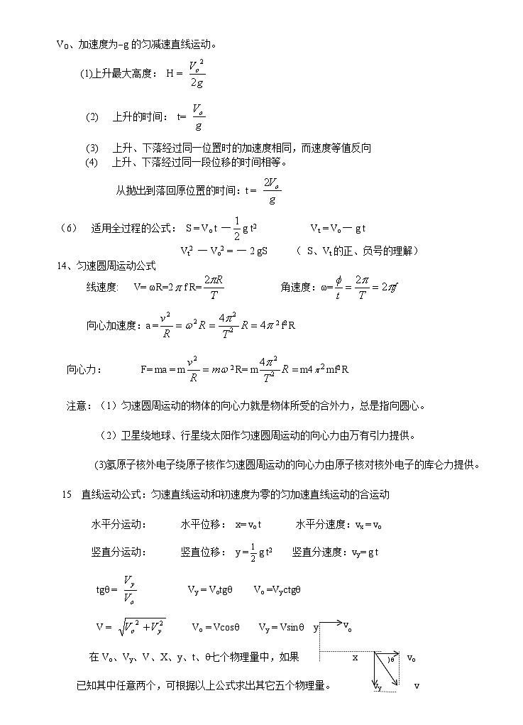 高考物理公式大全知识点总结03