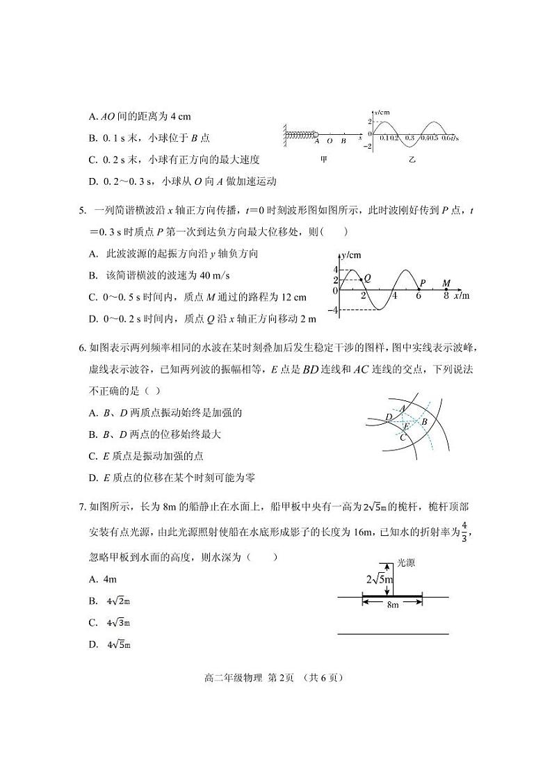 内蒙古呼和浩特市回民区2023-2024学年高二下学期期中考试物理试题02