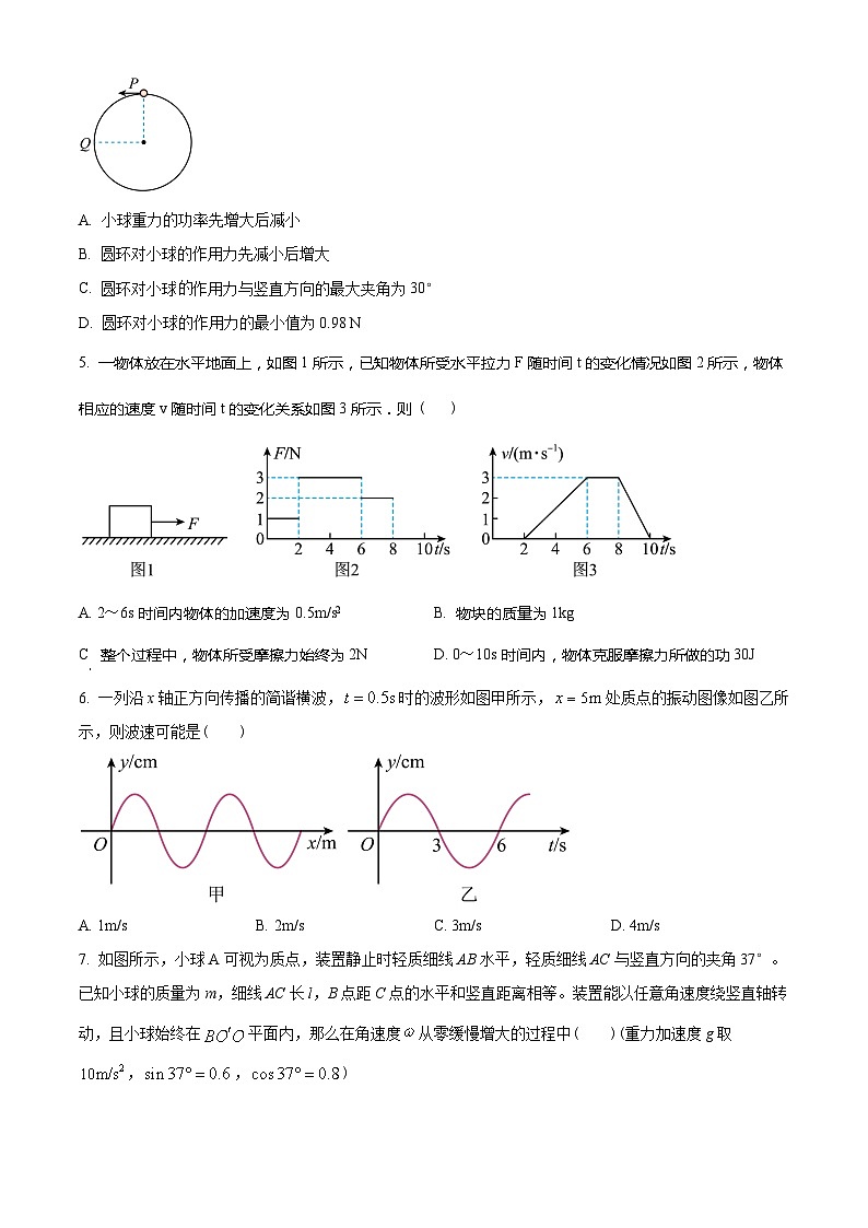 湖北省武汉市华中师范大学第一附属中学2022-2023学年高一下学期期末模拟物理试题(原卷版)第2页
