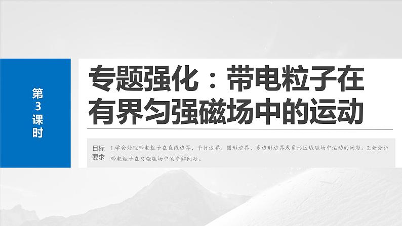 第十一章 第3课时 专题强化:带电粒子在有界匀强磁场中的运动第2页