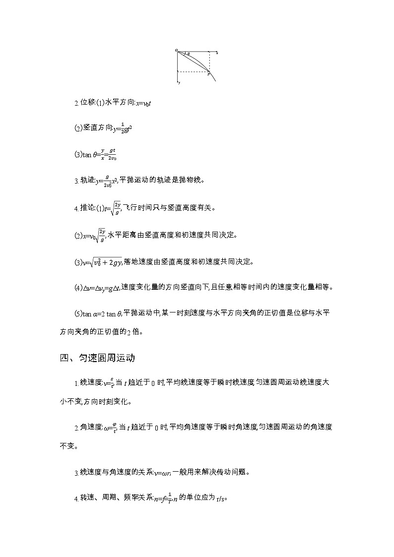 鲁科版高中物理必修第二册考前复习知识点02