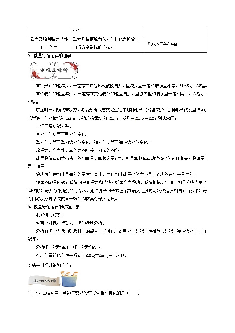 【暑假衔接】高中物理新高三(高二升高三)暑假自学讲义 专题09 能量守恒定律与传送带、板块结合(学生版)第2页