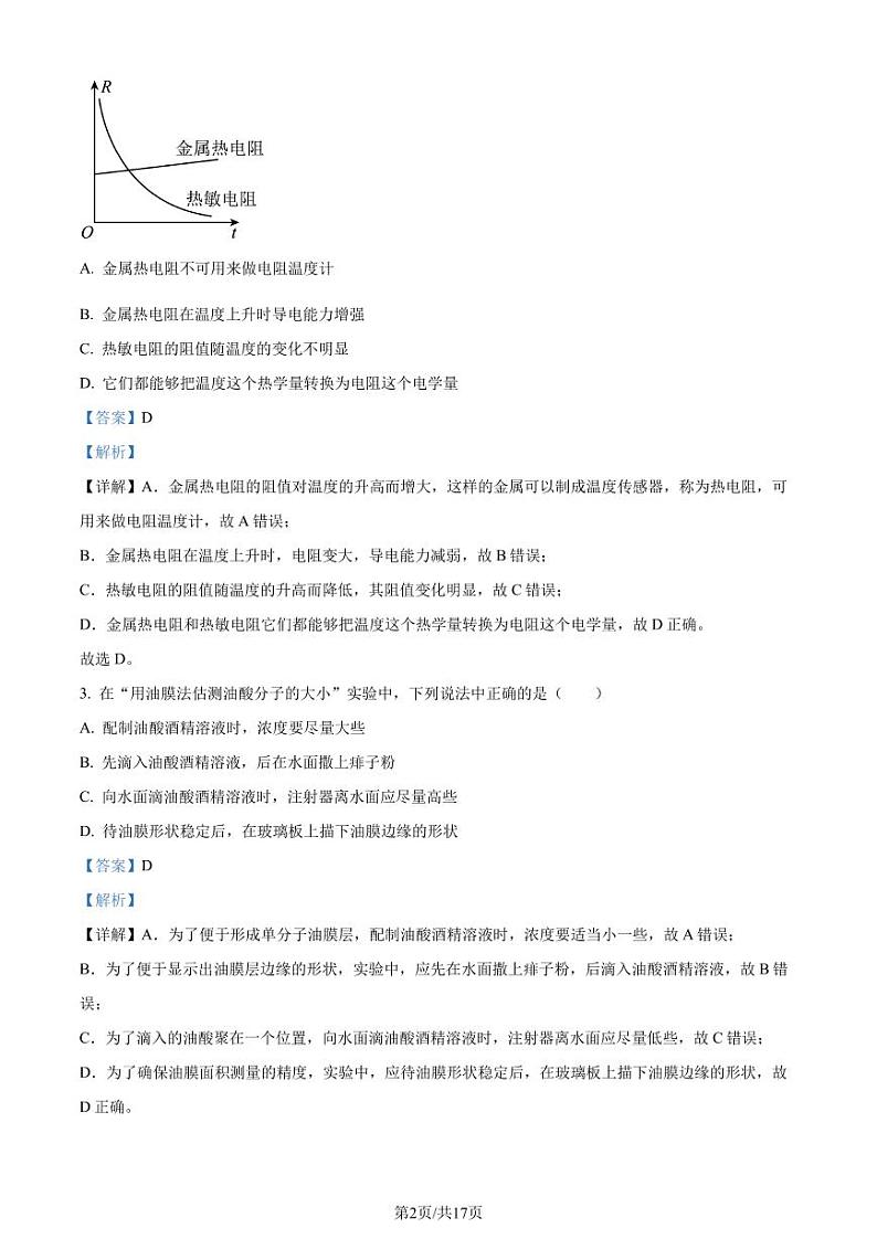 江苏省南通市2023-2024学年高二下学期6月期末物理试题(解析版)第2页