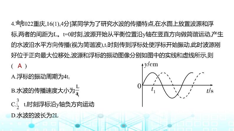 新高考物理一轮复习专题八机械振动与机械波练习课件第4页