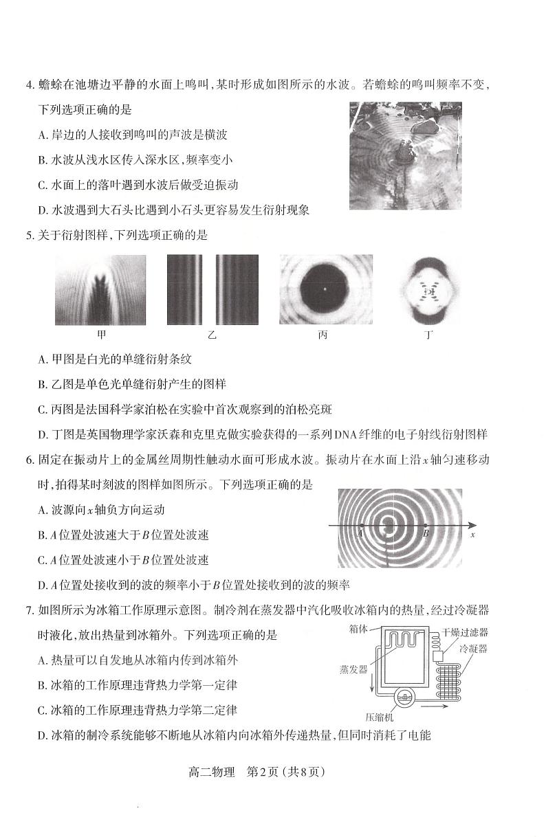 物理丨山西省太原市2025届高三6月期末学业诊断考试物理试卷及答案第2页