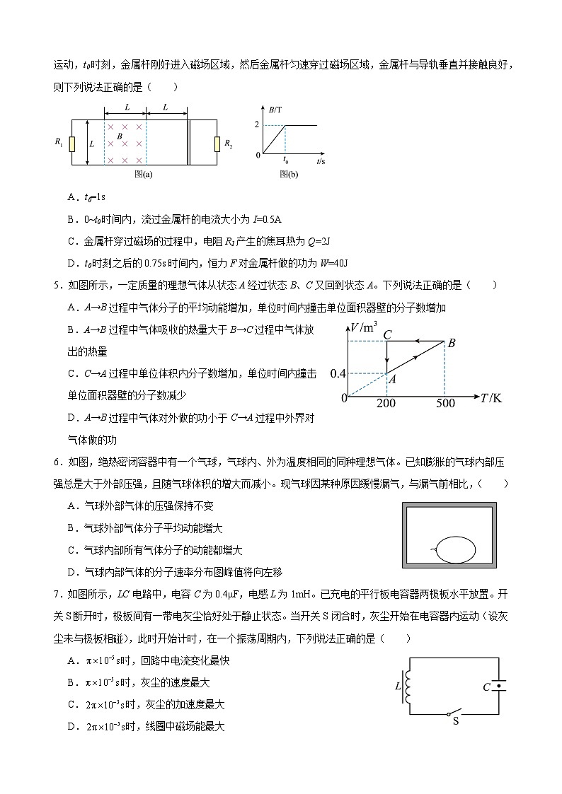 山东省枣庄市滕州市第一中学2023-2024学年高二下学期期末物理模拟试题02