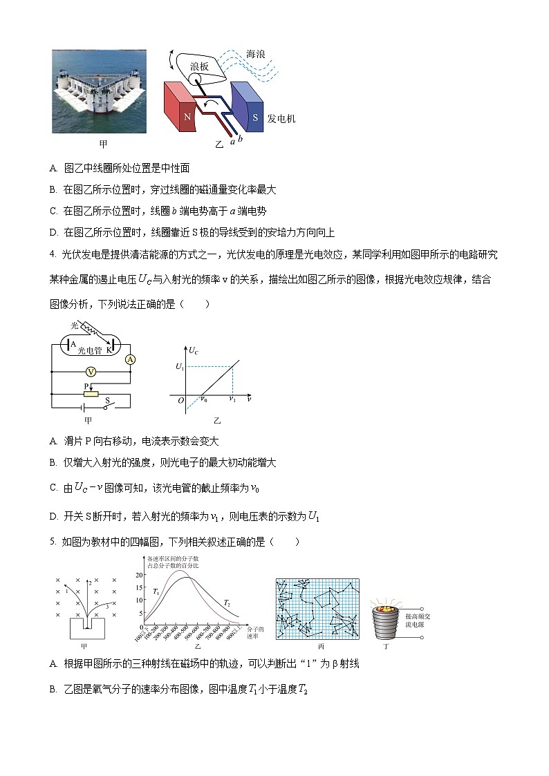 广东省梅州市2023-2024学年高二下学期7月期末考试物理试题(原卷版)第2页