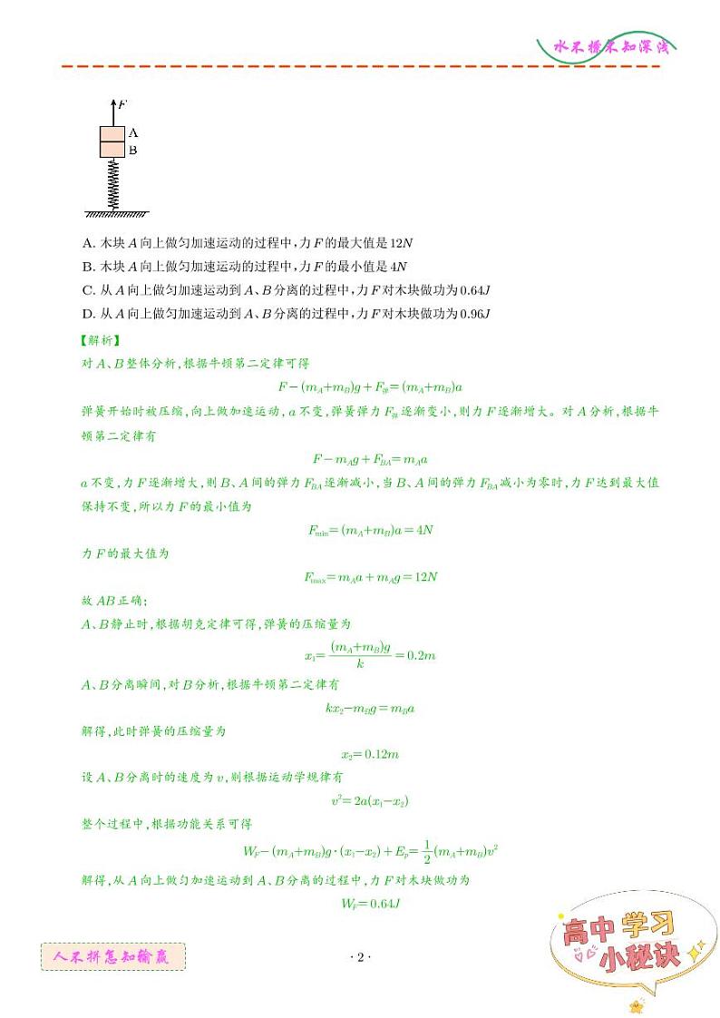临界极值问题(解析版)--动力学中九类常见问题第2页
