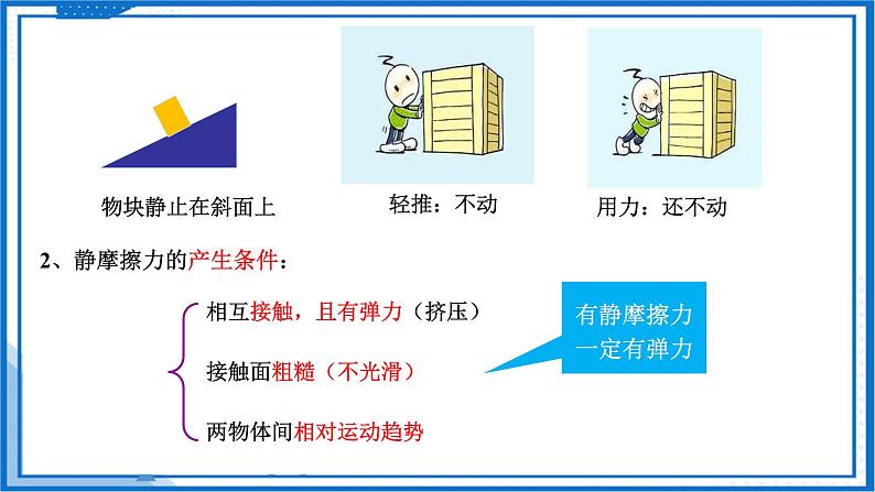 高中物理课件(人教版2019必修第一册)3.2.2 静摩擦力(课件)第8页