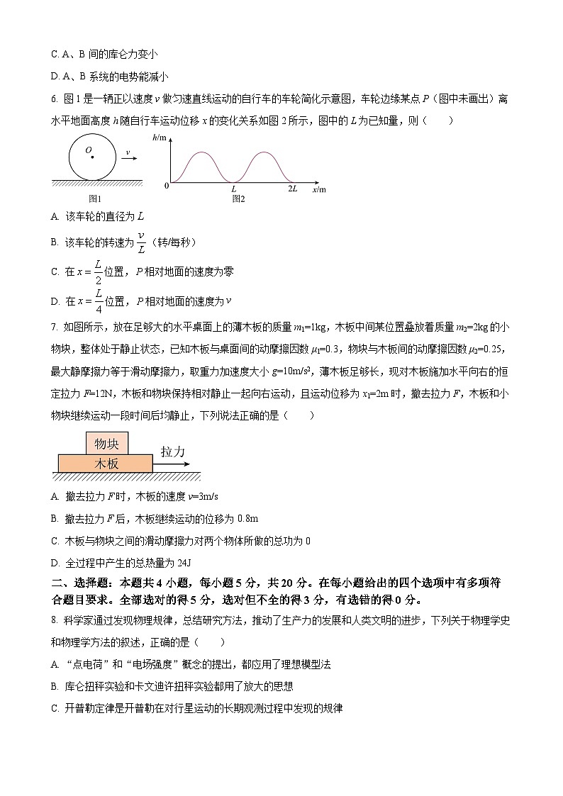 2024湖南省多校联考高一下学期期末考试物理试题含解析03