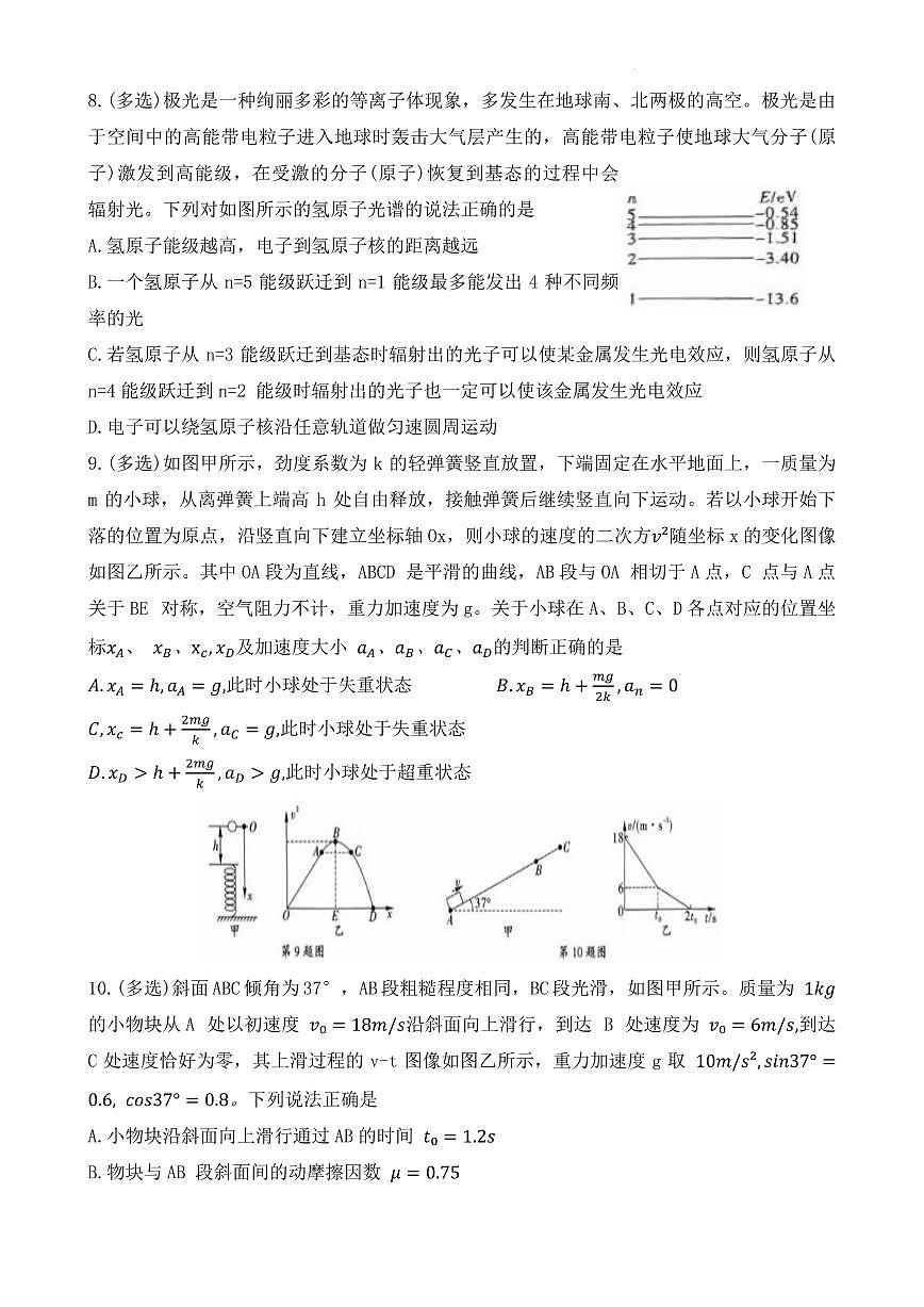 遼寧省沈陽市聯(lián)合體2023-2024學(xué)年高二下學(xué)期7月期末物理試題第3頁