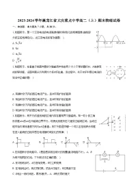 2023-2024学年黑龙江省大庆重点中学高二(上)期末物理试卷(含解析)