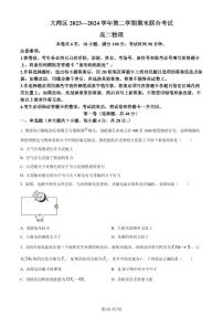 广东省大湾区2024年高二下学期7月期末物理试题+答案