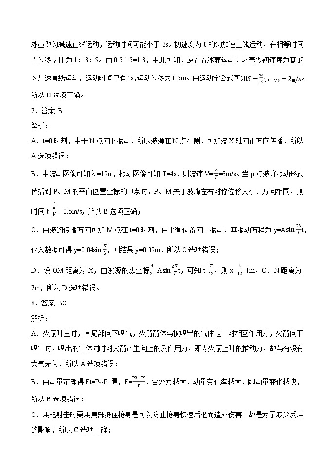 【参考答案】【物理】【高二】2023―2024学年度下学期高二年级期末联考第3页