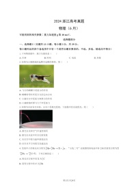 2024浙江高考真题物理（6月）试卷及答案