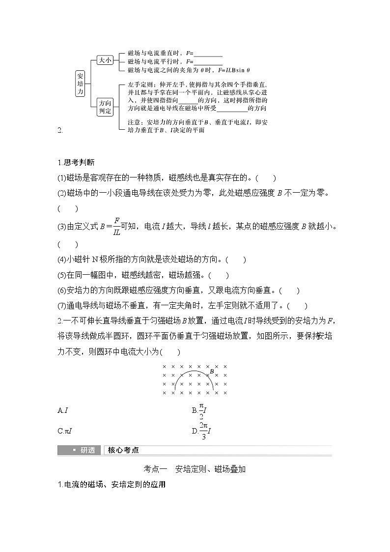 第十章 磁场 第1讲 磁场及其对电流的作用-学生复习讲义第2页