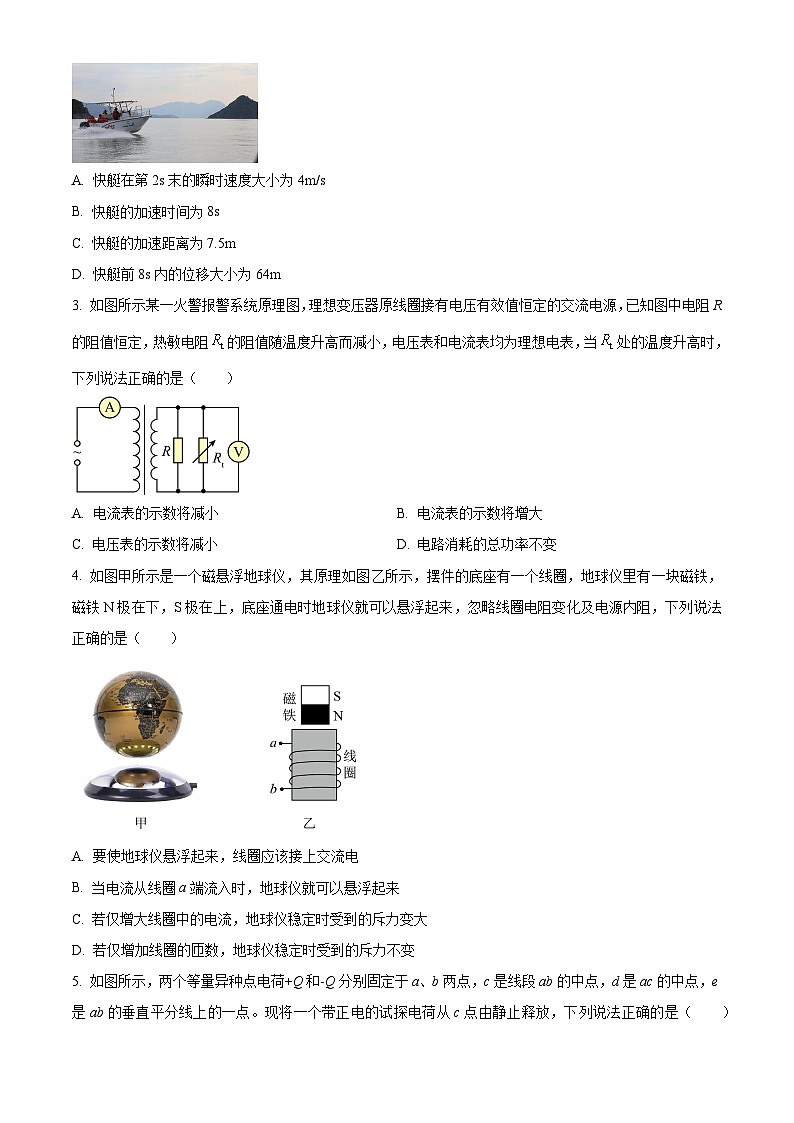 广东省茂名市2023-2024学年高二下学期7月期末考试物理试卷(Word版附答案)第2页
