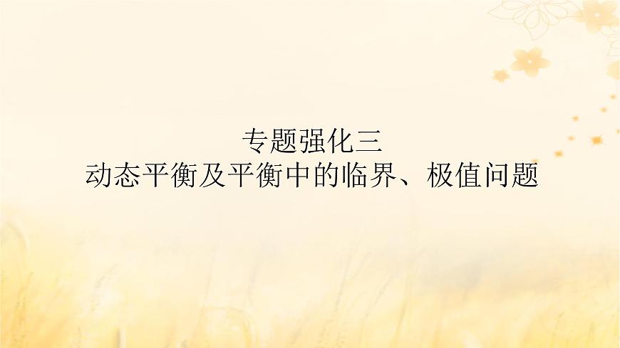 2025版高考物理全程一輪復(fù)習(xí)第二章相互作用專題強化三動態(tài)平衡及平衡中的臨界極值問題課件第1頁