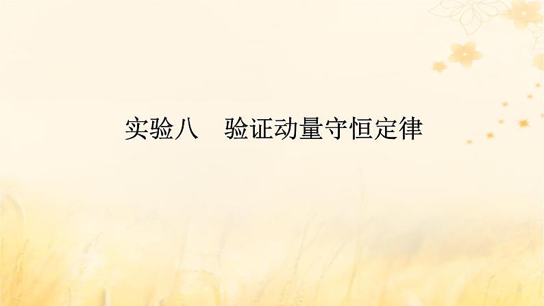 2025版高考物理全程一轮复习第七章碰撞与动量守恒实验八验证动量守恒定律课件第1页