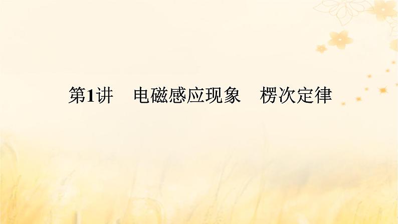 2025版高考物理全程一轮复习第十二章电磁感应第一讲电磁感应现象楞次定律课件第1页