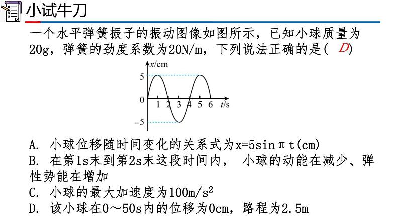 人教版2019高中物理选择性必修第一册第二章机械振动复习精品课件第6页
