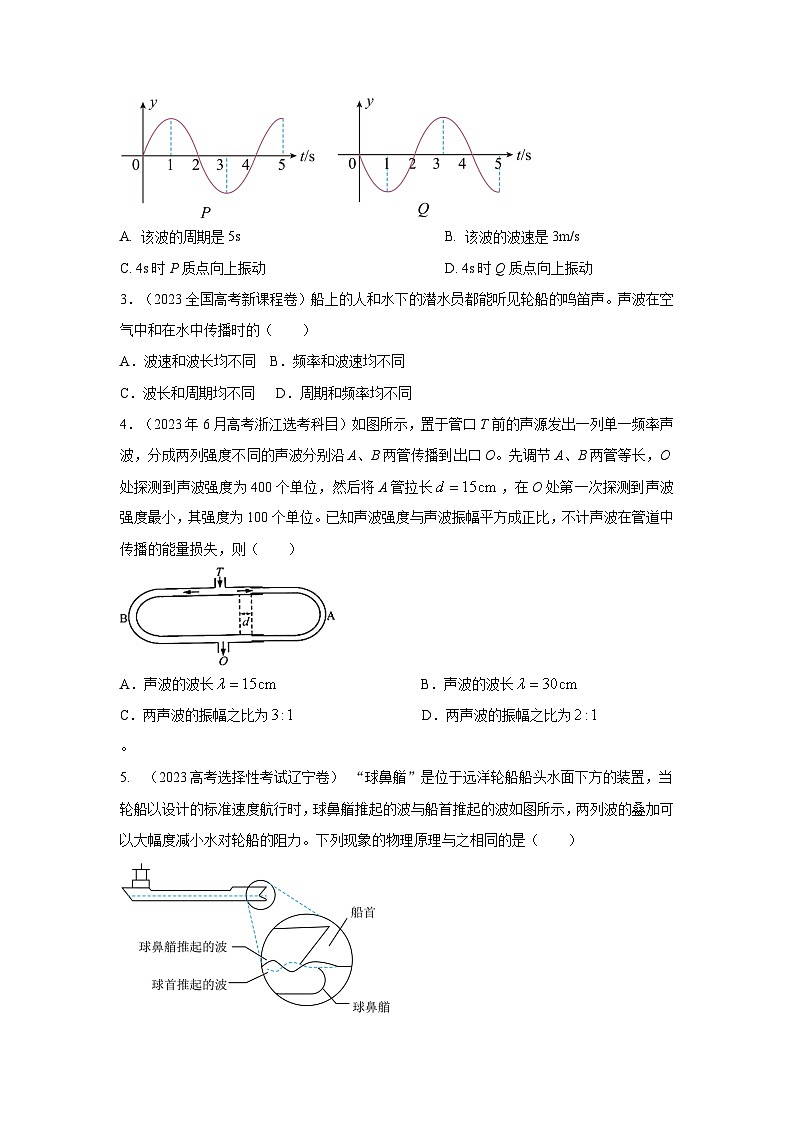 模型36 机械波模型-2024高考物理二轮复习80模型最新模拟题专项训练02