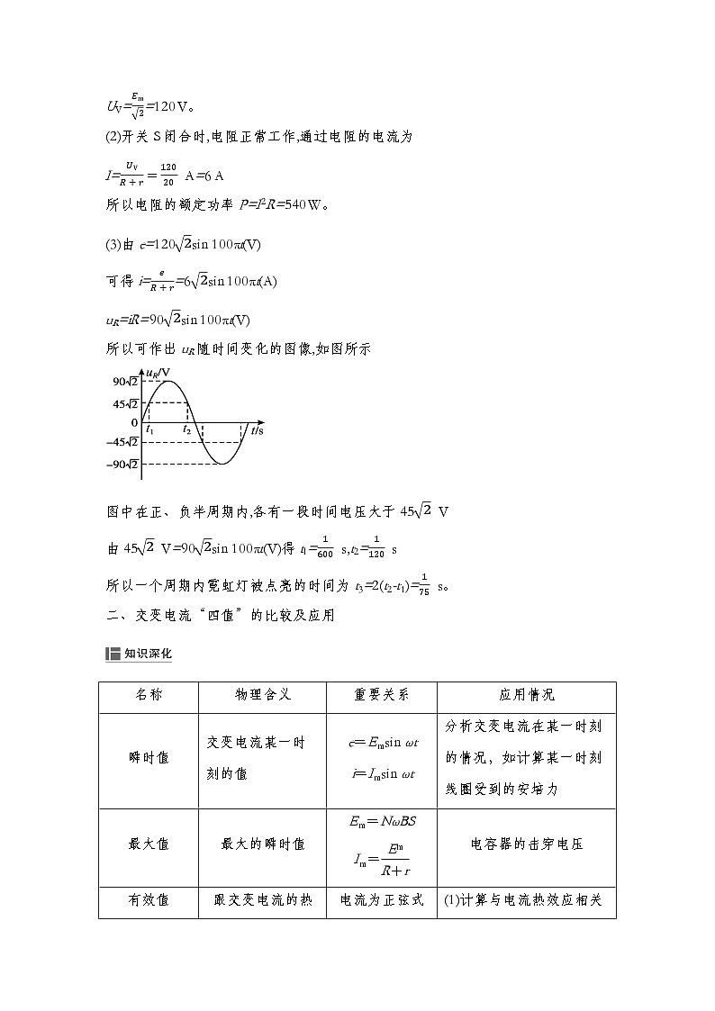 人教版2019選擇性必修第二冊 新教材同步 第三章  專題強(qiáng)化   交變電流規(guī)律的應(yīng)用--教師版第3頁