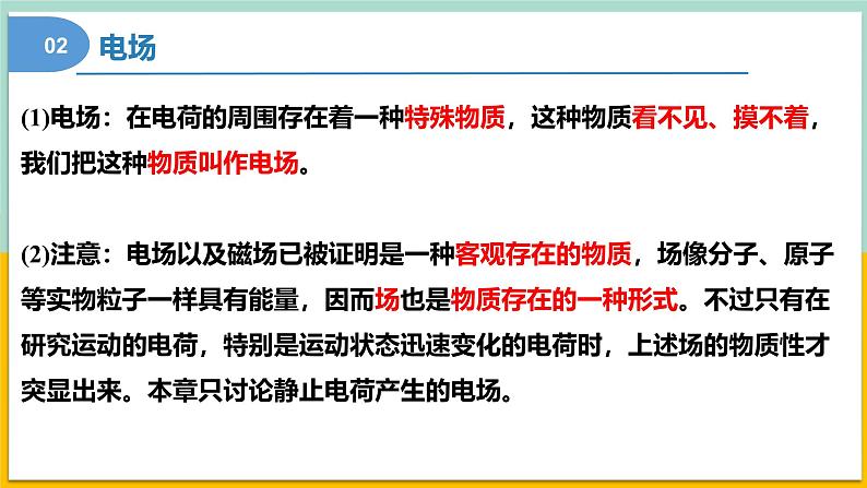 【人教版】物理必修三 9.3电场 电场强度(课件+同步练习)07