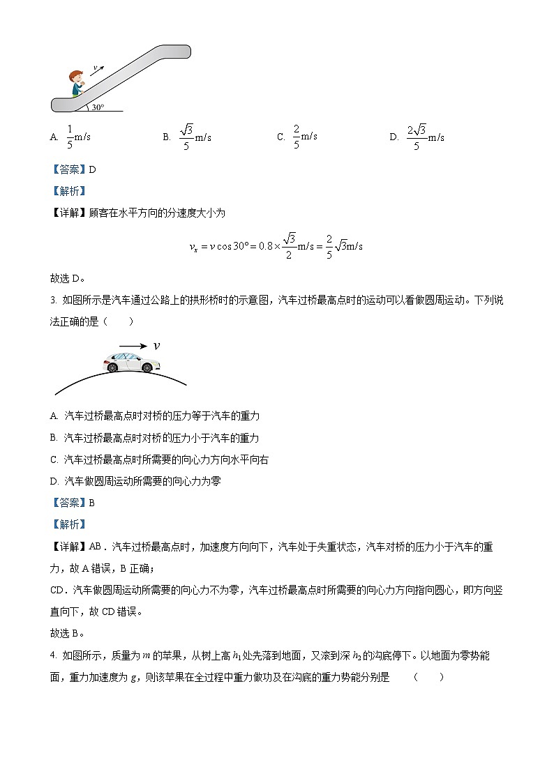 辽宁省沈阳市联合体2023-2024学年高一下学期期中检测物理试题(解析版)第2页