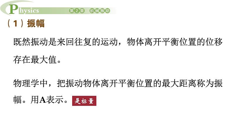 2.2 振动的描述 课件 高一物理鲁科版(2019)选择性必修第一册第8页