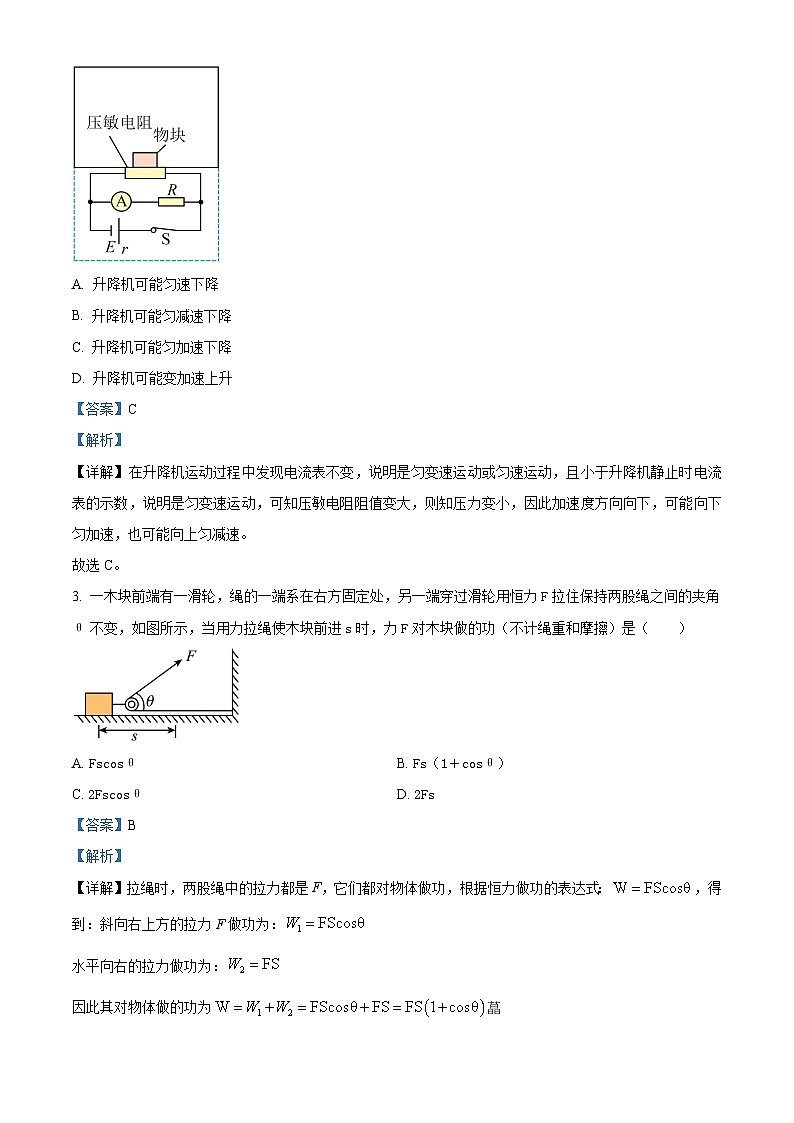 四川省成都市石室中学2024届高三下学期5月模拟物理试题(Word版附解析)02