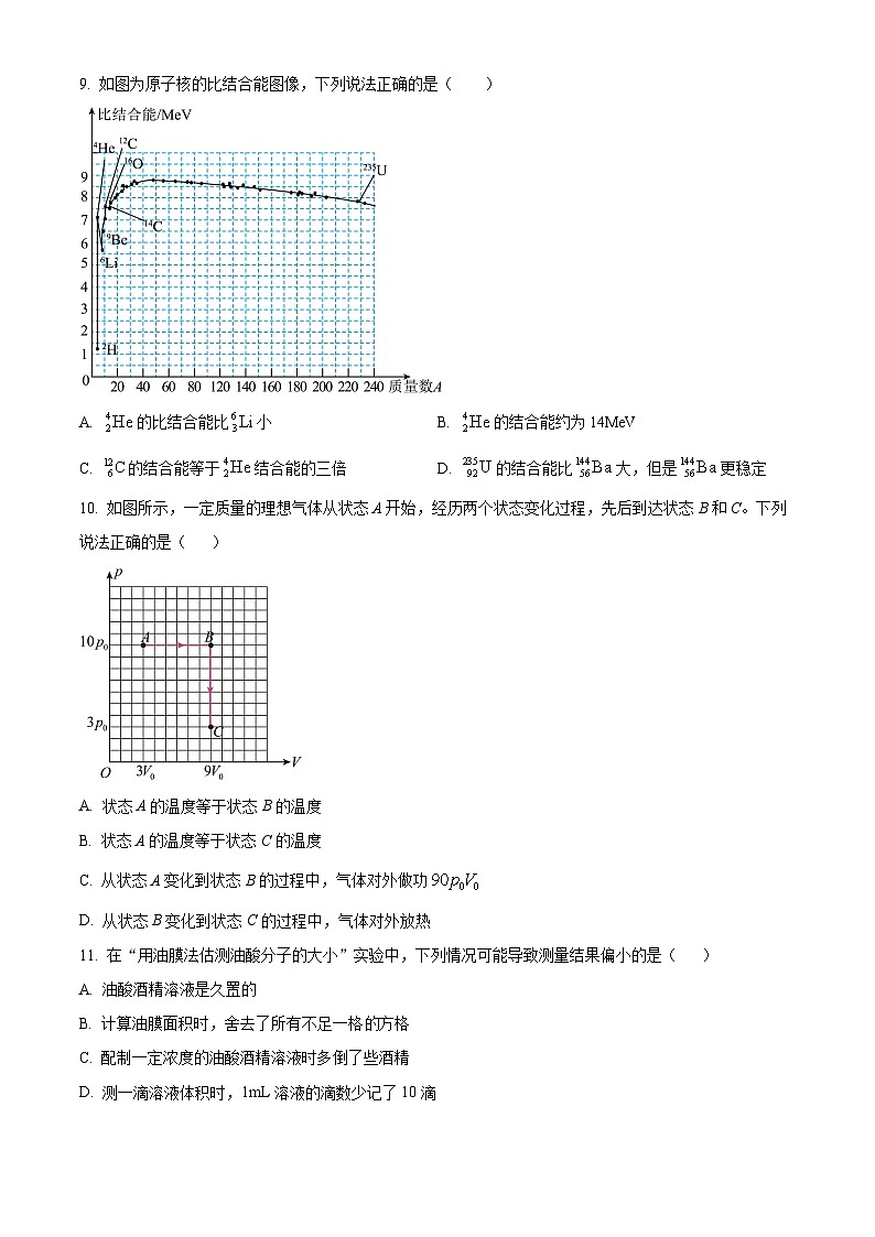 江苏省徐州市第七中学2023-2024学年高二下学期6月期末抽测物理试题(原卷版+解析版)03