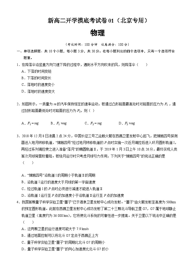 物理(北京专用)(考试版)第1页