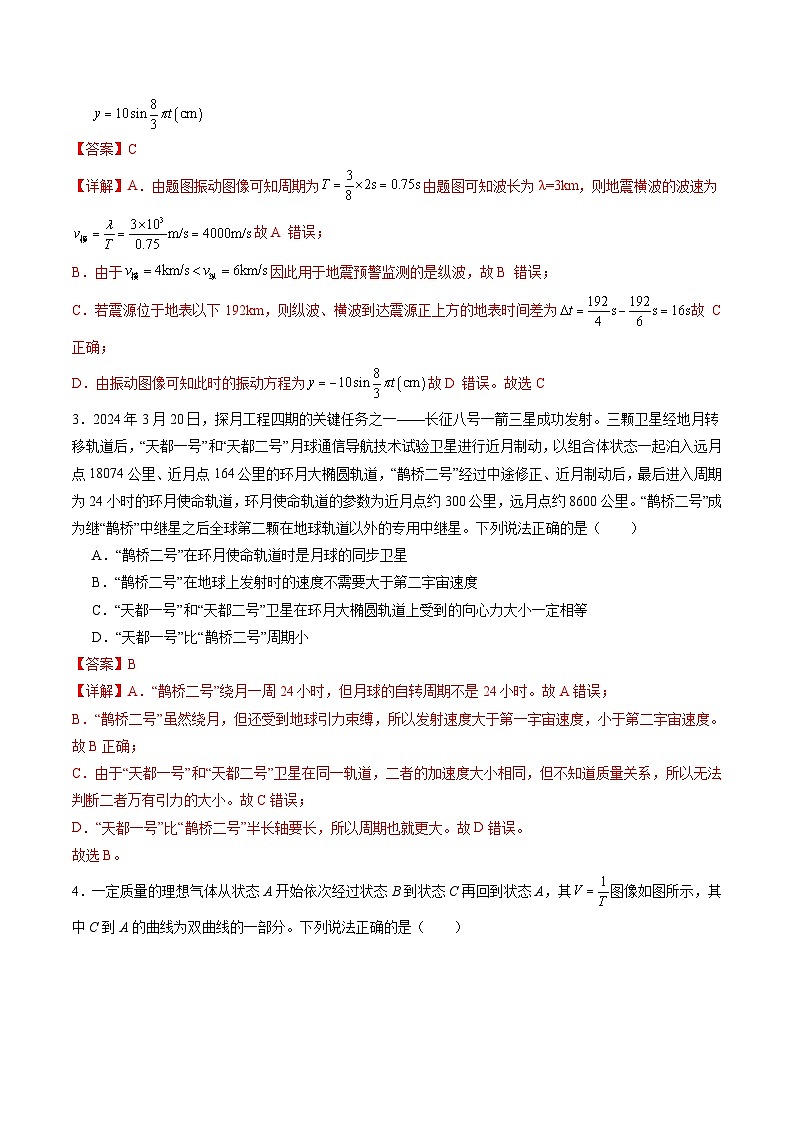 【开学考】2024秋高三上册开学物理摸底考试 物理(山东专用) 2025届新高三上册开学摸底考试卷02