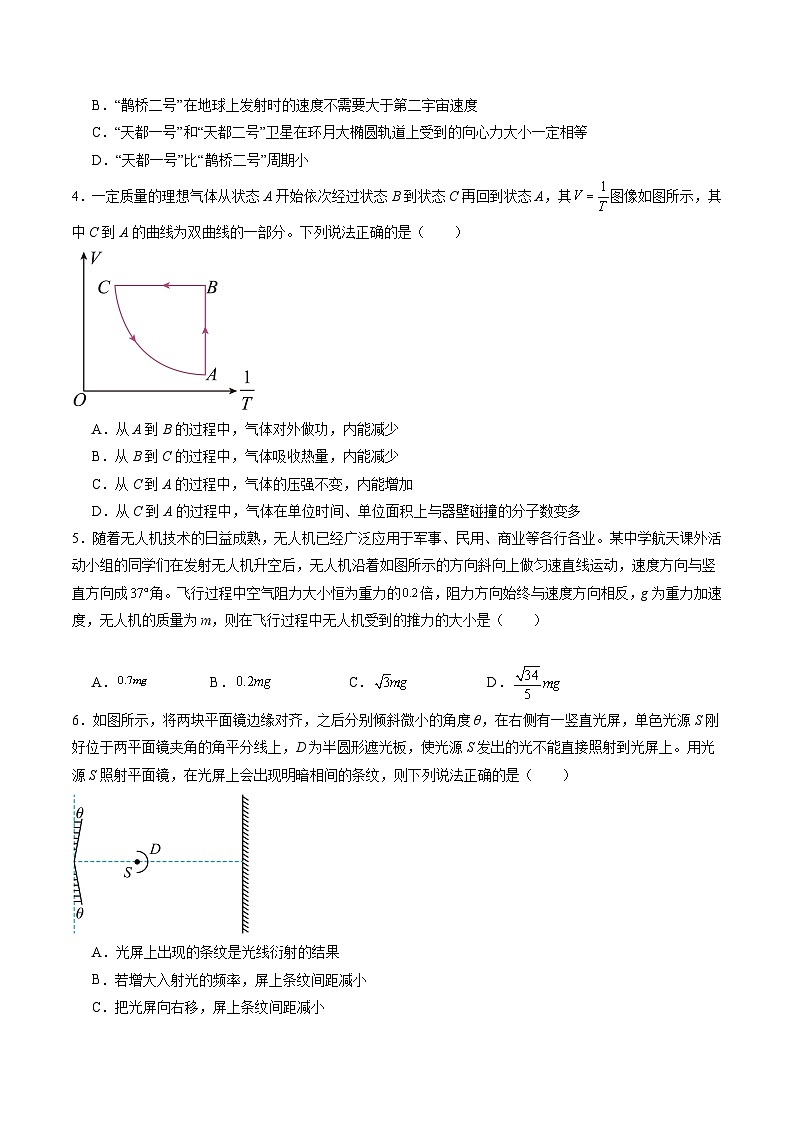 【开学考】2024秋高三上册开学物理摸底考试 物理(山东专用) 2025届新高三上册开学摸底考试卷02