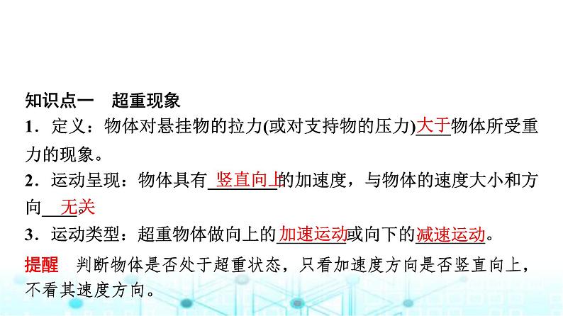 鲁科版高中物理必修第一册第5章第5节超重与失重课件第3页