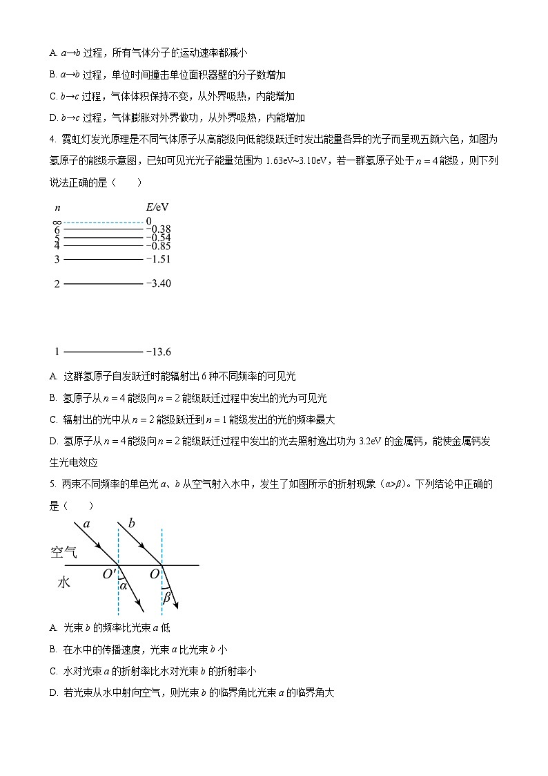 山西省朔州市懷仁市大地學(xué)校高中部2023-2024學(xué)年高二下學(xué)期7月期末考試物理試題（Word版附解析）第2頁