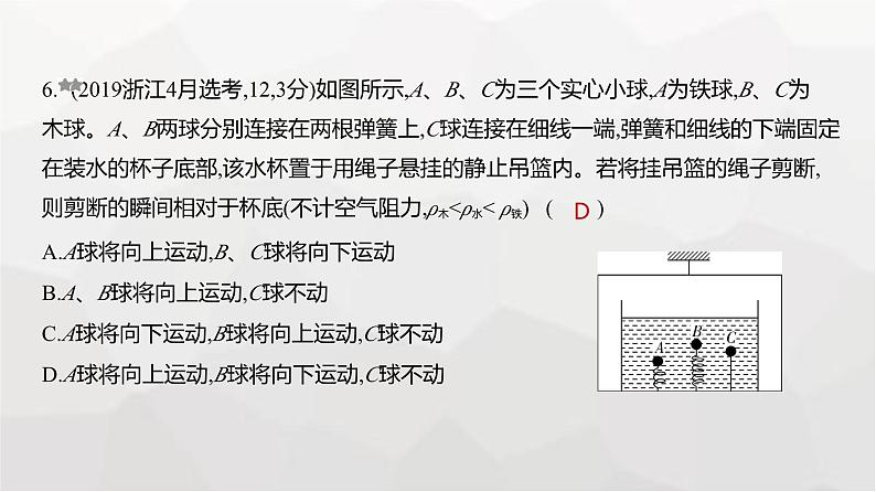 广东版高考物理复习专题三牛顿运动定律练习课件第6页
