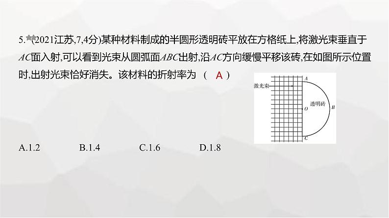 广东版高考物理复习专题一0四光学练习课件第5页