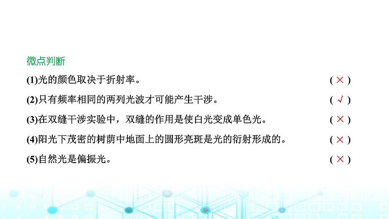 高考物理一轮复习选择性必修第一册第十三章光第二讲光的波动性课件第4页