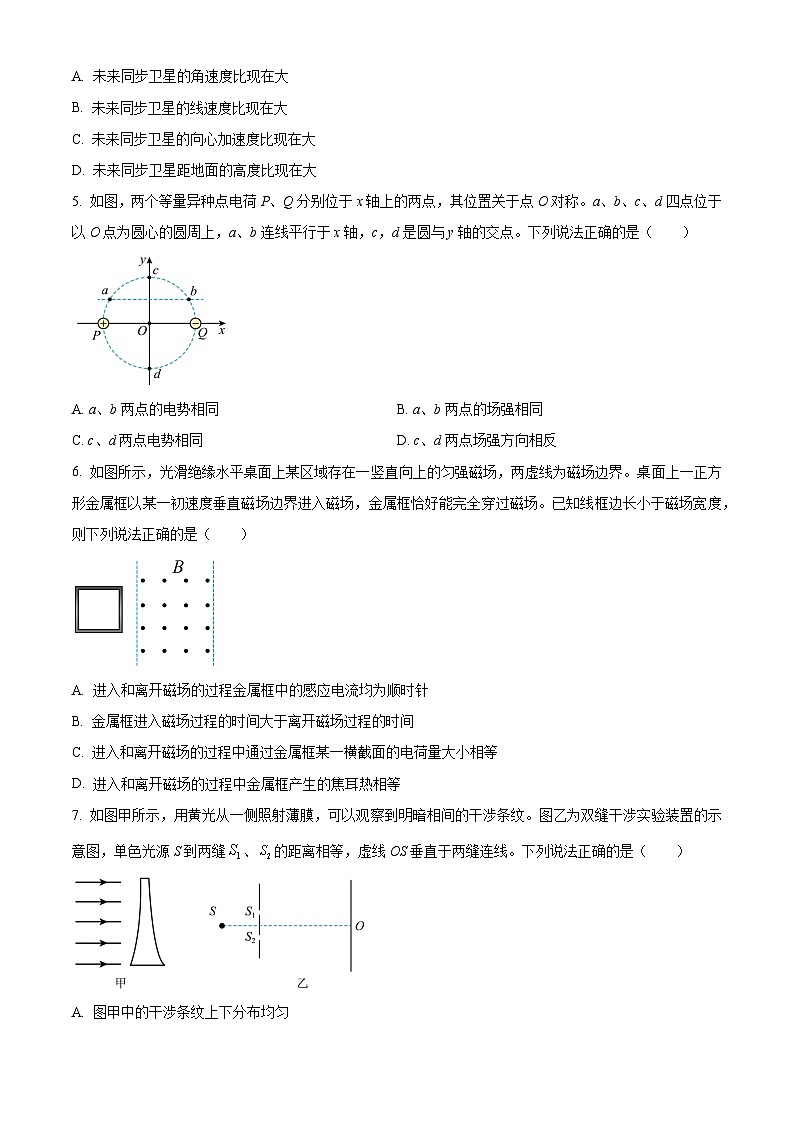 安徽省智学大联考皖中联盟2023-2024学年高二下学期期末考试物理试卷(Word版附解析)第2页
