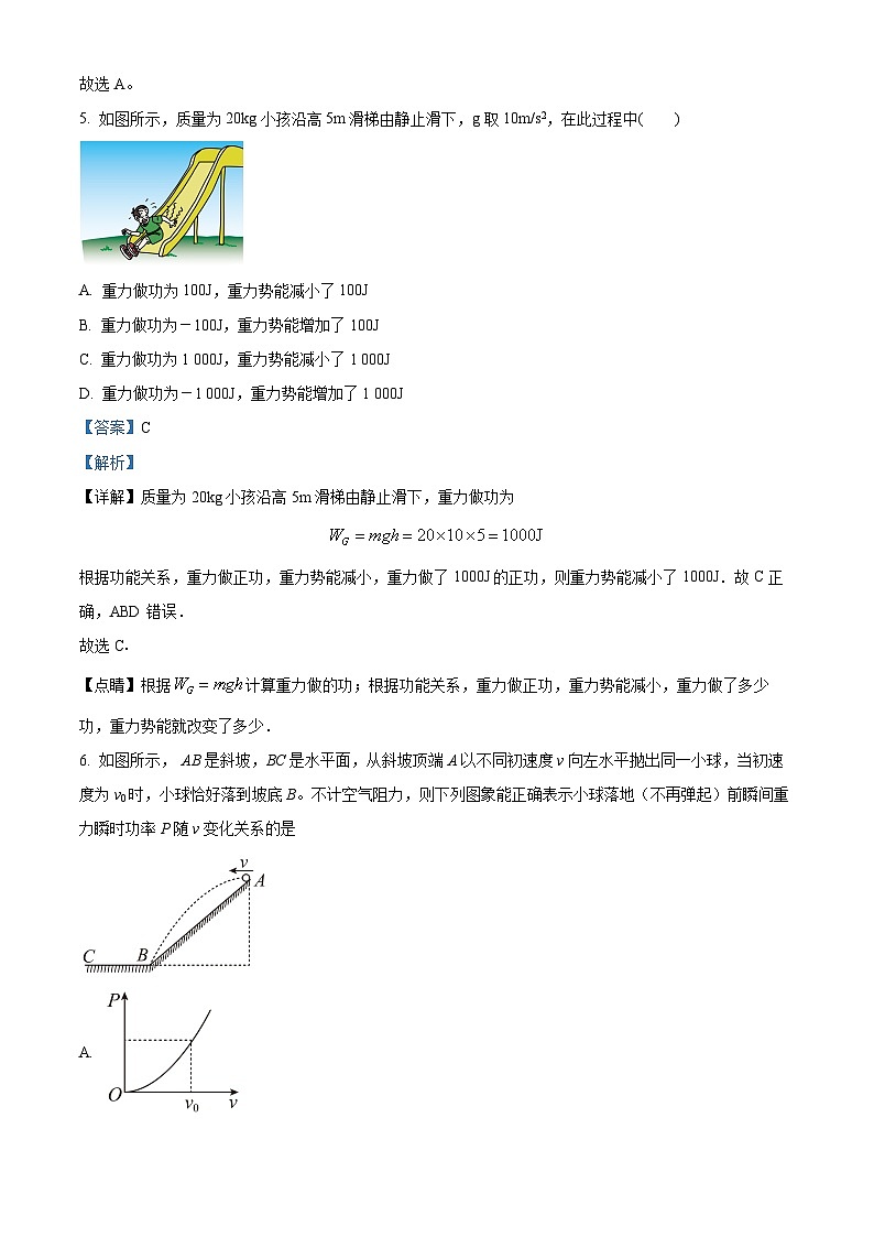 山东省泰安市肥城海亮外国语学校2023-2024学年高一下学期期末考试物理试卷(解析版)03